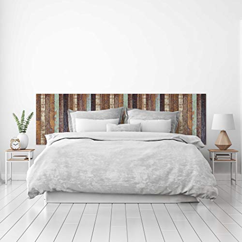 MEGADECOR Cabecero Cama PVC Decorativo Económico Textura de Tablas Distintos Colores Envejecidas Varias Medidas (150 cm x 60 cm)