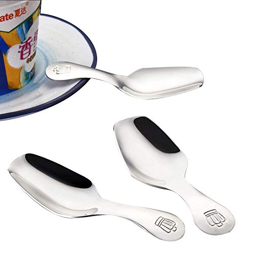 Mein HERZ 4 Pzs Cuchara de Café de Acero Inoxidable, Cuchara niños, Cucharita de Café, Sopa de té, Postre, Aperitivo, Condimento, Bistró, Cuchara, Bebida de Postre, Batido de Leche, Vajilla