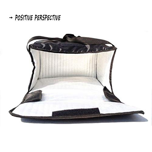 Meirrai Bolsa Térmica para Pizza 12in, 15in o 18in, Color Rojo y Negro (Negro,12in)