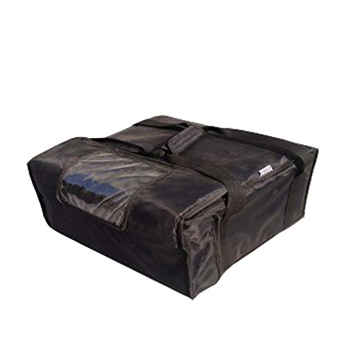 Meirrai Bolsa Térmica para Pizza 12in, 15in o 18in, Color Rojo y Negro (Negro,12in)