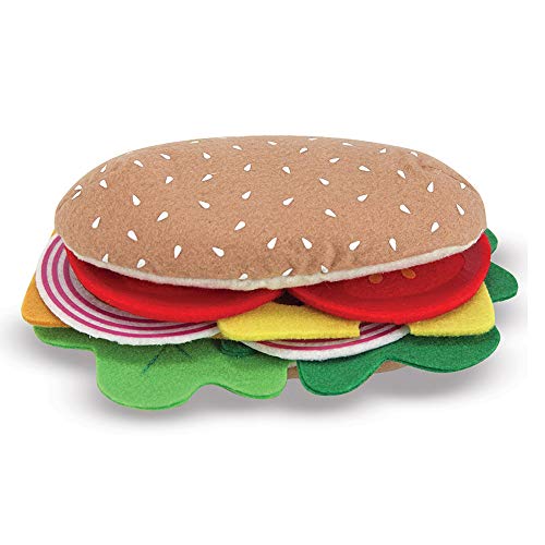 Melissa & Doug - Alimentos de Fieltro Juego para Sándwiches (13954), Multicolor, 33 Piezas