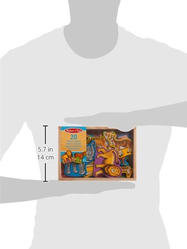 Melissa & Doug- Animales Magnéticos de Madera, Multicolor (10475)