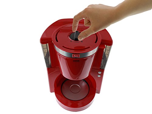 Melitta 1011-00 Cafétera de Filtro con Jarra de Vidrio, Función de Conservación de Temperatura, 1.25 litros, Rojo