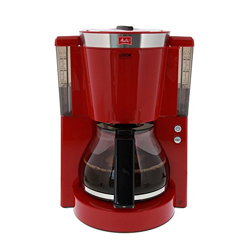 Melitta 1011-00 Cafétera de Filtro con Jarra de Vidrio, Función de Conservación de Temperatura, 1.25 litros, Rojo