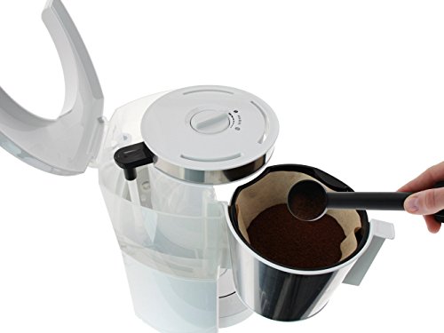 Melitta Look IV Therm Timer Cafetera de Filtro con Jarra Isotérmica, 1000 W, 1.25 litros, Blanco
