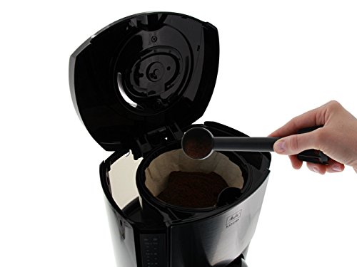 Melitta Look Therm Cafetera de Filtro con Jarra isotérmica, Selector de Aroma, Capacidad 10 Tazas (125 ml), Negro/Acero Inoxidable