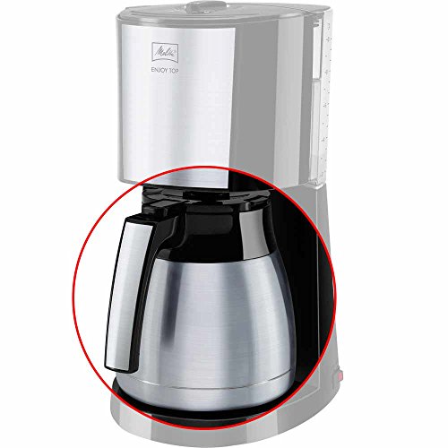 Melitta Metálico Jarra de Recambio Isotérmica para cafetera de Goteo Enjoy II Top Therm 1017-08 Negra, 1.25 litros, Acero Inoxidable