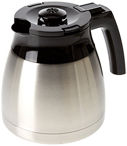 Melitta Metálico Jarra de Recambio Isotérmica para cafetera de Goteo Enjoy II Top Therm 1017-08 Negra, 1.25 litros, Acero Inoxidable