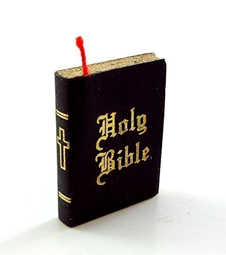 Melody Jane Casa de Muñecas Negro Libro Sagrada Biblia Dormitorio Iglesia Escuela Accesorio