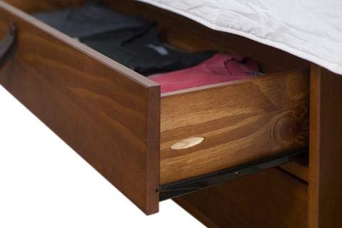 Memomad Cama Funcional Bali 180x200 cm - Estructura con Mucho Espacio de almacenaje y cajones, Ideal para dormitorios pequeños - Cama de Madera Maciza de Pino - Precio Incl. somier de Madera