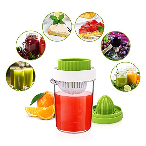 MENNYO Cortador de Verdura 8 en 1, Espiralizador de Verduras para Espaguetis de Calabacín, Zanahorias, Cortador de Patatas Mandolina de Cocina con Exprimidor Limon Manual, Exprimidor Naranjas