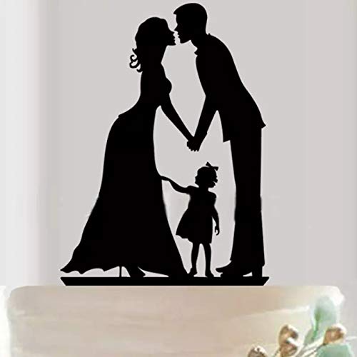 Mentor Interactive Cake Topper Estatuto para tartas HochZEITS Silueta boda con niñas con lazo H 12,5 x 11 cm