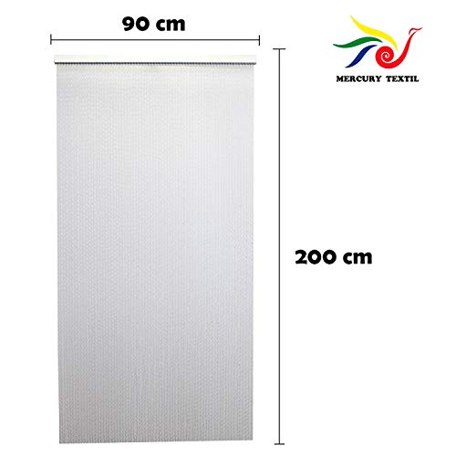 MercuryTextil Cortina para Puerta Tiras PVC 200x90cm，Cortina para Puerta Exterior，10 Color (Transparente)
