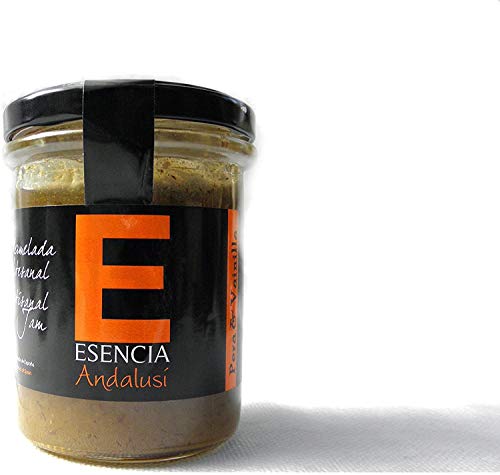 Mermeladas Natural , Sin Gluten, 240 Gr, Ver Sabores - Pack 4 - 6 - 8 Unidades . Esencia Andalusí (Pera y Vainilla, 4 Unidades)
