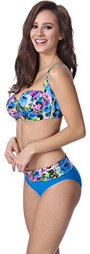 Merry Style Conjunto Bikini Sujetador y Bragas 2 Piezas Mujer F13 2 (Patrón-319, ES (Top 95C / Bragas 42))