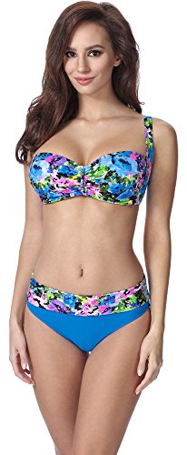 Merry Style Conjunto Bikini Sujetador y Bragas 2 Piezas Mujer F13 2 (Patrón-319, ES (Top 95C / Bragas 42))