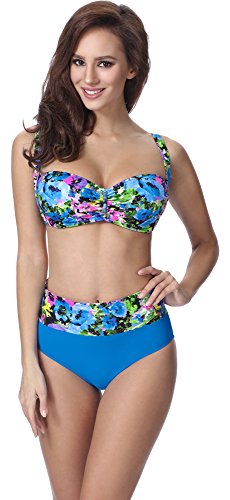 Merry Style Conjunto Bikini Sujetador y Bragas 2 Piezas Mujer F13 2 (Patrón-319, ES (Top 95C / Bragas 42))