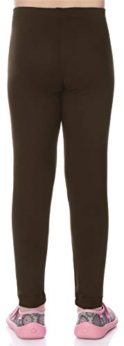 Merry Style Leggins Mallas Pantalones Largos Ropa Deportiva Niña MS10-130 (Marrón, 134 cm)