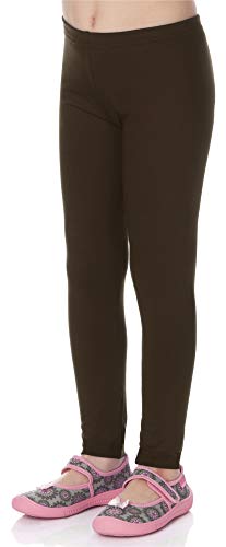 Merry Style Leggins Mallas Pantalones Largos Ropa Deportiva Niña MS10-130 (Marrón, 134 cm)