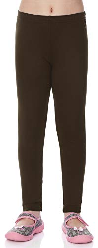 Merry Style Leggins Mallas Pantalones Largos Ropa Deportiva Niña MS10-130 (Marrón, 134 cm)