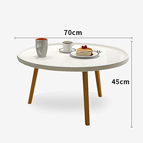 Mesa de café Casual soporte movible en el salón for Comer, Trabajar Home Office Furniture Modern Ronda Final Tabla Snack-escritorio del ordenador portátil para recibir, estudiar con almacenamiento ocu