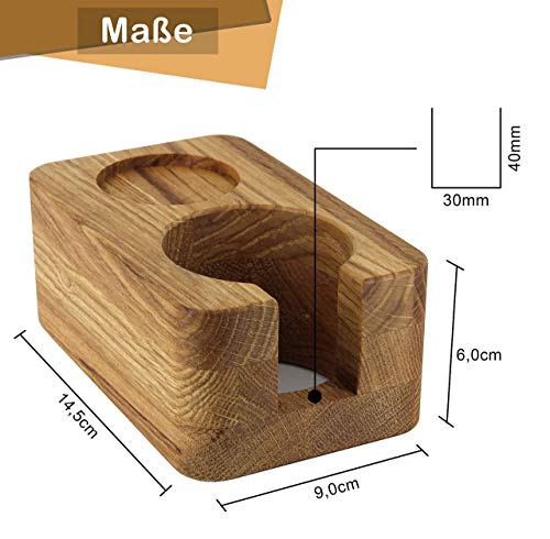 Mesa de café Clara Coffee de 51 mm | estación de tamiz de barista accesorios de madera bonita para portafiltro: gracias al buen camino para un maestro óptimo del café expreso, superficie de apoyo