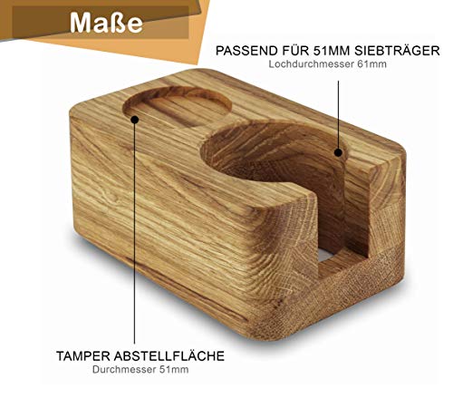 Mesa de café Clara Coffee de 51 mm | estación de tamiz de barista accesorios de madera bonita para portafiltro: gracias al buen camino para un maestro óptimo del café expreso, superficie de apoyo