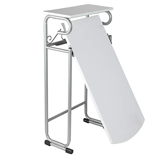 Mesa para Cocina de Bar Plegable, Incluye Dos Taburetes Mesa de Cocina Moderna Conjunto de Comedor de Desayuno Cena de Acero con Tablero de Madera, 89 x 50 x 93cm