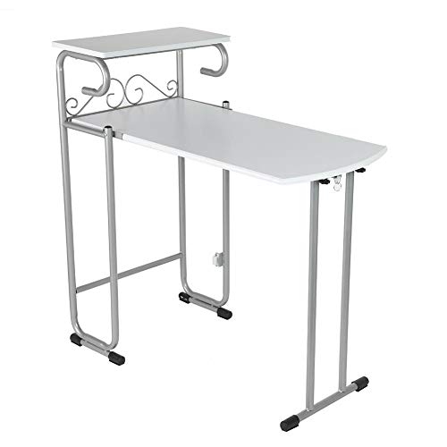 Mesa para Cocina de Bar Plegable, Incluye Dos Taburetes Mesa de Cocina Moderna Conjunto de Comedor de Desayuno Cena de Acero con Tablero de Madera, 89 x 50 x 93cm