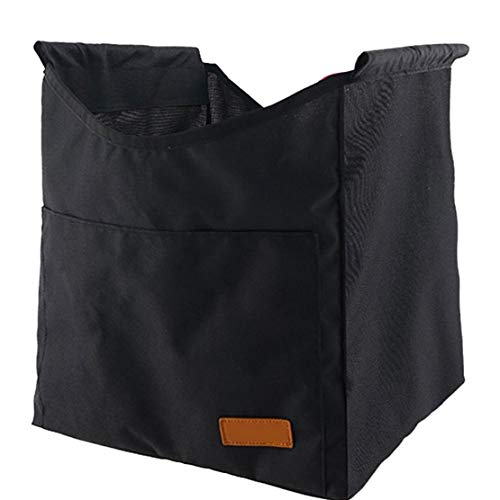 Mesa Plegable de Bolsillo de Picnic Cocina Oxford Bolsillo Invisible paño de Red portaobjetos Bolsa Cuelgue Mesa Plegable Bolsa de Almacenamiento para Picnic Camping al Aire Libre (Negro-S)