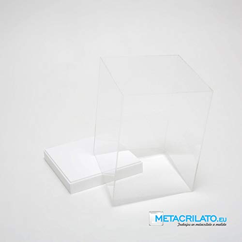 METACRILATO. EU Vitrina Expositor Look base blanca 20 x 20 cm (Altura 30 cm)