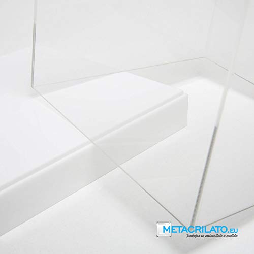 METACRILATO. EU Vitrina Expositor Look base blanca 20 x 20 cm (Altura 30 cm)