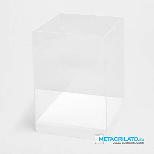 METACRILATO. EU Vitrina Expositor Look base blanca 20 x 20 cm (Altura 30 cm)