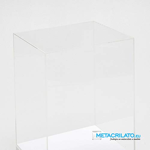 METACRILATO. EU Vitrina Expositor Look base blanca 20 x 20 cm (Altura 30 cm)