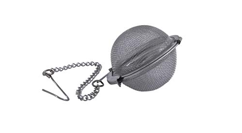 Metaltex 253811 - Filtro de té, Acero Inoxidable con Cadena, 4.5 centímetros