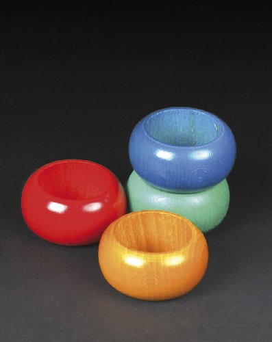 Metaltex - Juego de 4 Servilleteros Madera, Colores Surtidos