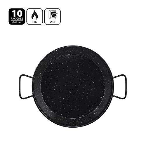 Metaltex - Paellera Acero Esmaltado 10 Raciones 42 cm