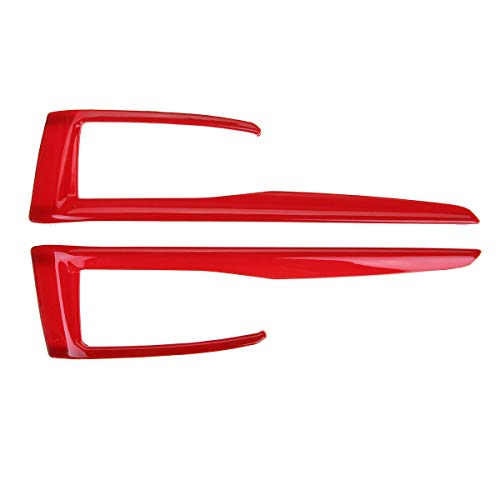 MeterMall 2 unids/set cubierta de marco de cambio de engranaje de fibra de carbono para Honda Civic 10th 2016 2017 2018 Estufa barniz rojo auto accesorios
