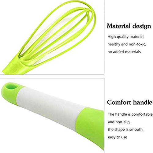 Mezclador Manual,BETOY 2 pieza Batidor de huevo manual Varillas de batir de Huevo Batidor Rotativo batidor manual en plástico Adecuado para cocina, hotel, restaurante, panadería, verde, morado.
