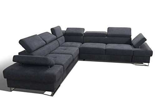 MG Home Galaxy Max Sofá esquinero con función cama canapé sofá con función de dormir muebles para salón