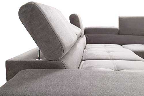 MG Home Galaxy Max Sofá esquinero con función cama canapé sofá con función de dormir muebles para salón