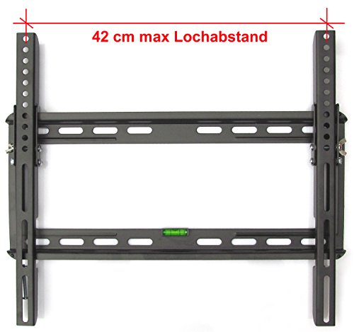 M&G Techno - Soporte de Pared para televisores de 55 Pulgadas (inclinación: 15°, Distancia a la Pared: 2,5 cm, con conducto para Cables de 45 cm)