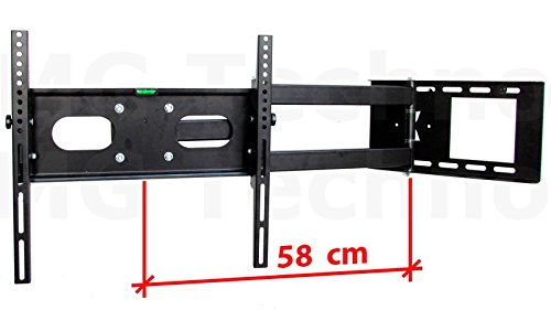 M&G Techno - Soporte de Pared para televisores de 63 Pulgadas, orientable, Distancia a la Pared de 67 cm, con Canal de Cable de 45 cm, Color Blanco
