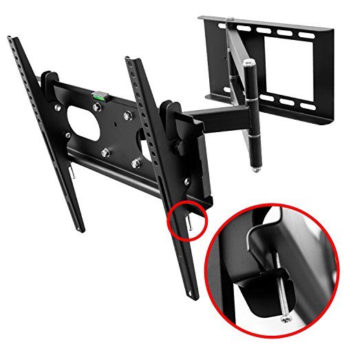 M&G Techno - Soporte de Pared para televisores de 63 Pulgadas, orientable, Distancia a la Pared de 67 cm, con Canal de Cable de 45 cm, Color Blanco