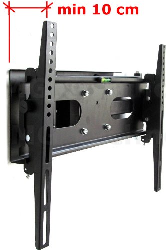 M&G Techno - Soporte de Pared para televisores de 63 Pulgadas, orientable, Distancia a la Pared de 67 cm, con Canal de Cable de 45 cm, Montaje máx. 400 x 400 cm, Color Blanco