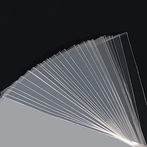 MGE - Bolsas de Celofán Transparente - Bolsas de Plástico con Banda Autodhesiva - Autocierre - Pack de 100 (25 x 25 cm)