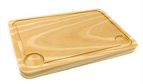 MGE - Plato de Madera para Churrasco - 30 * 20 cm - Set de 6 - Hecho en España