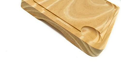 MGE - Plato de Madera para Churrasco - 30 * 20 cm - Set de 6 - Hecho en España