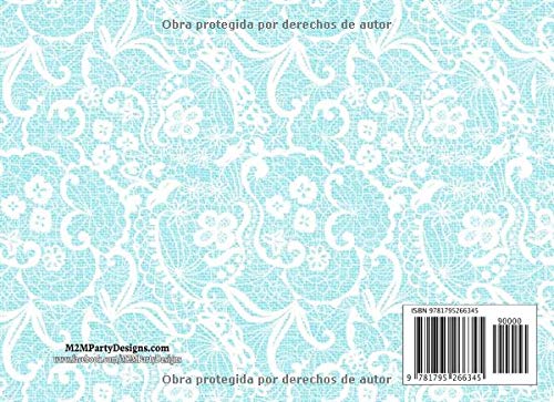 Mi Bautizo Libro de Firmas: Recuerdos y Consejos a los Padres Portada Encaje Azul