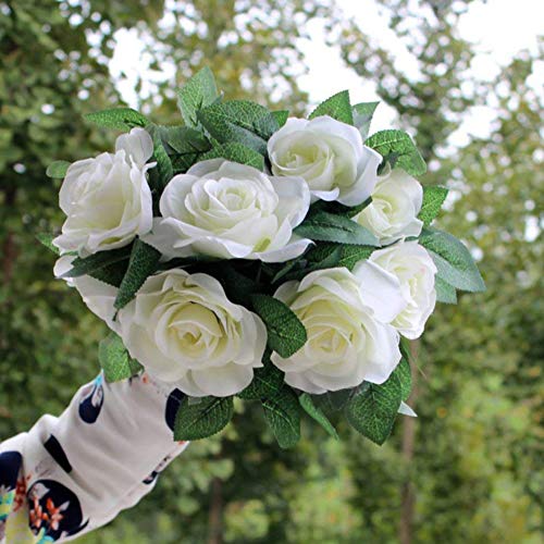 mi ji Flores Artificiales 2,5M simulación Flor de Rose Rattan Vine Wisteria Seda Garland Colgando de la Rota por Arco de la Boda decoración de la Pared del jardín Decoración-1pc para su casa